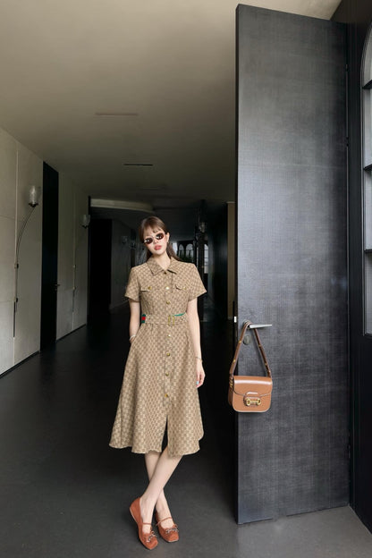 Guc 25ss jacquard dress