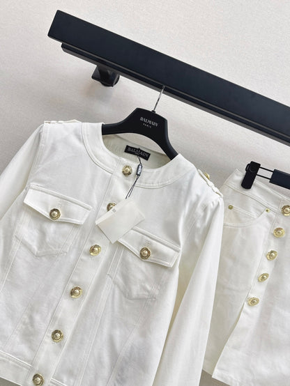 Bal 25fw denim suit