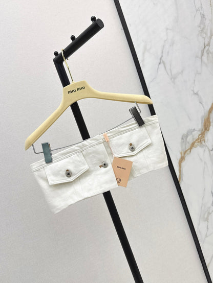 Miu 25fw denim tube top