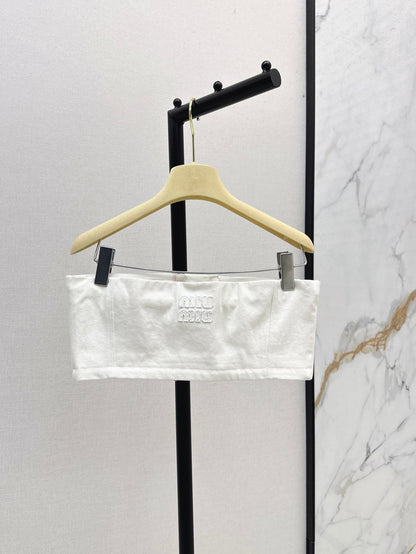 Miu 25fw denim tube top