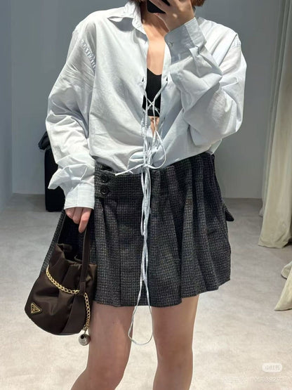 Pra 25fw pleated skirt