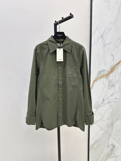 Saint lau 25fw embroidered shirt