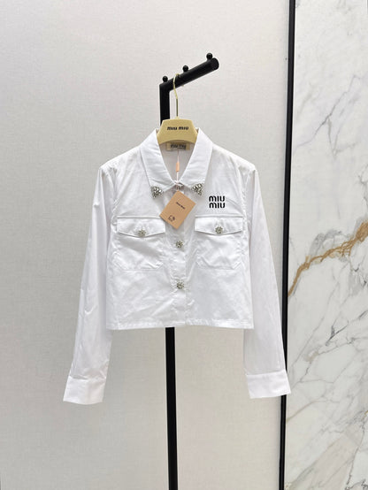 Miu 25fw embroidered shirt
