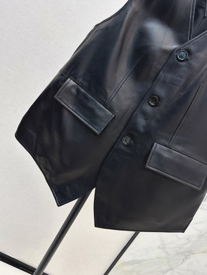 Bottega 25ss leather vest