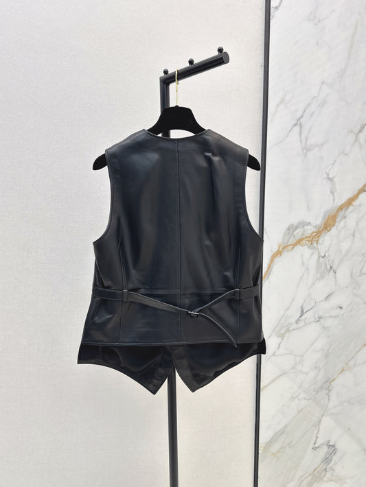 Bottega 25ss leather vest