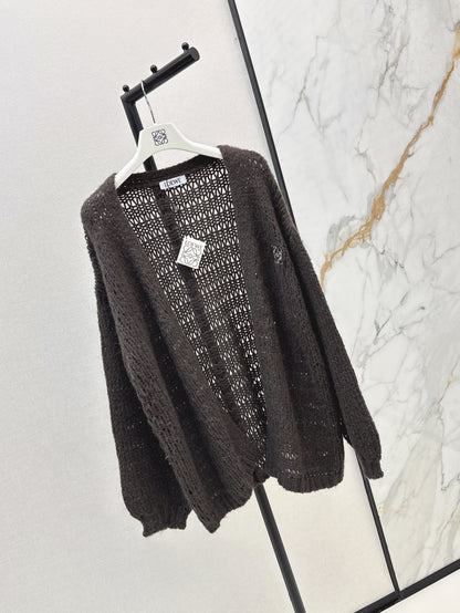 Loe 25fw embroidered cardigan