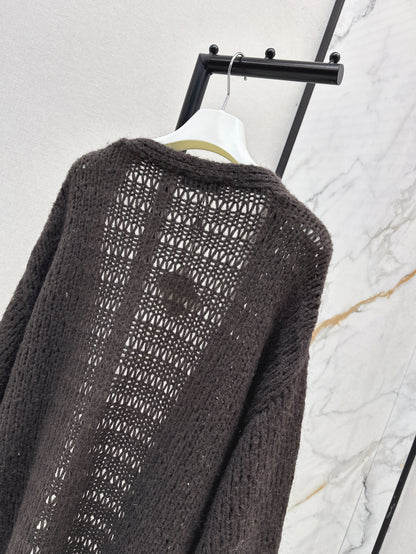 Loe 25fw embroidered cardigan