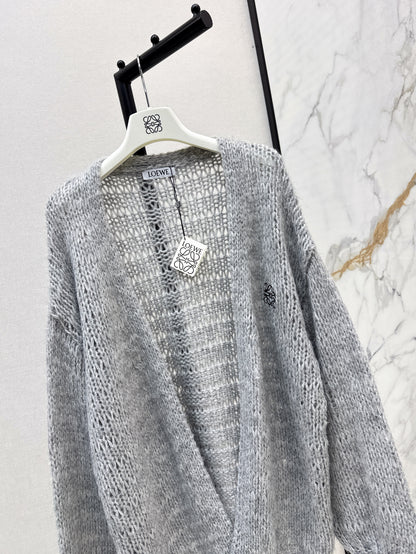 Loe 25fw embroidered cardigan