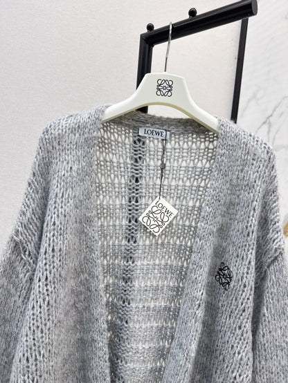 Loe 25fw embroidered cardigan
