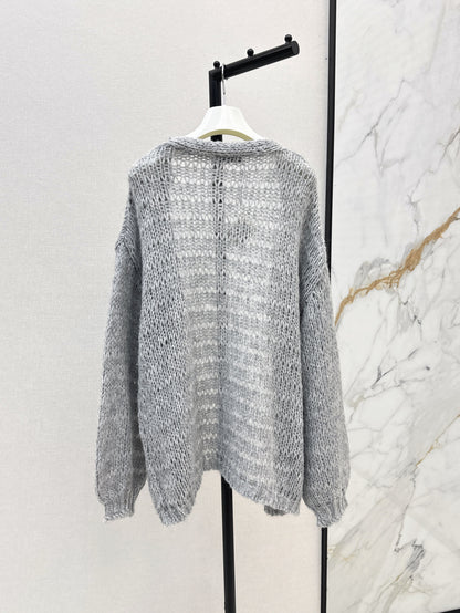 Loe 25fw embroidered cardigan