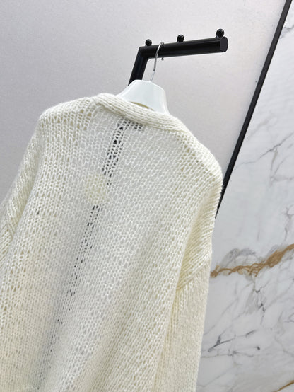 Loe 25fw embroidered cardigan