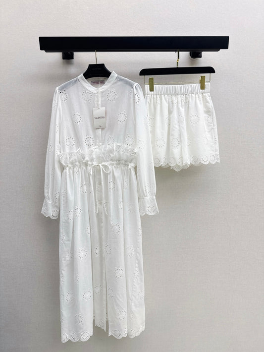 Valen 25ss embroidered dress set