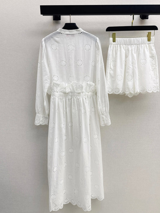 Valen 25ss embroidered dress set
