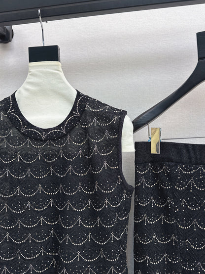 Chan 25ss beaded suit