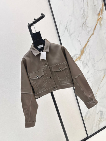 Brune 25fw leather jacket