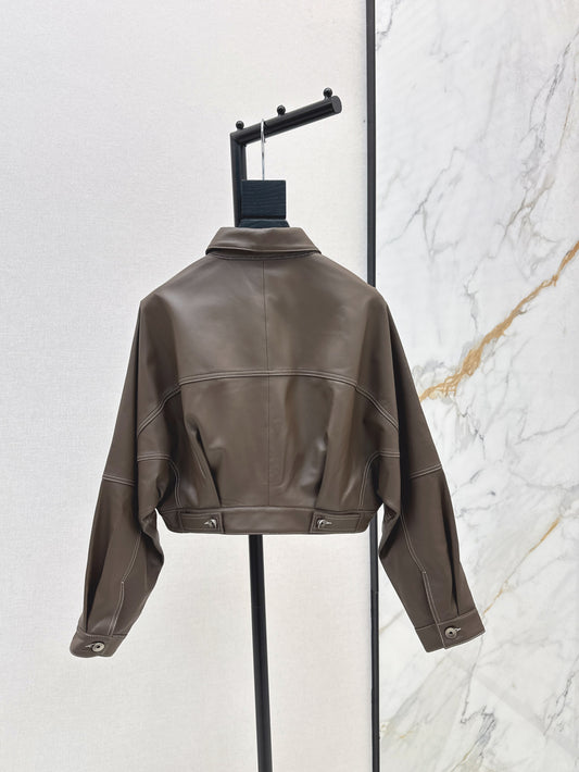 Brune 25fw leather jacket