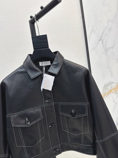 Brune 25fw leather jacket