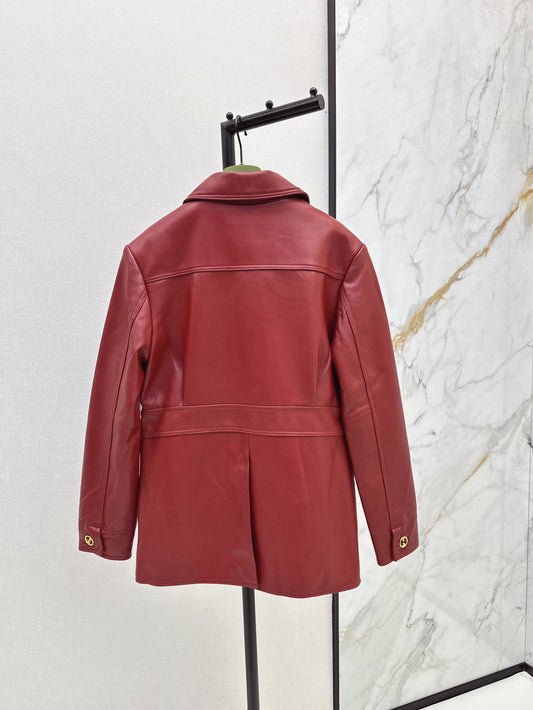 Guc 25fw leather jacket