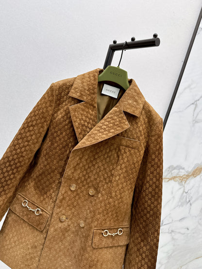 Guc 25fw suede jacket