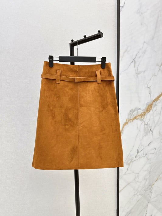 Pra 25fw leather skirt