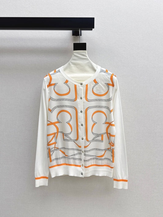 Herm 25ss printed cardigan