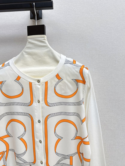 Herm 25ss printed cardigan