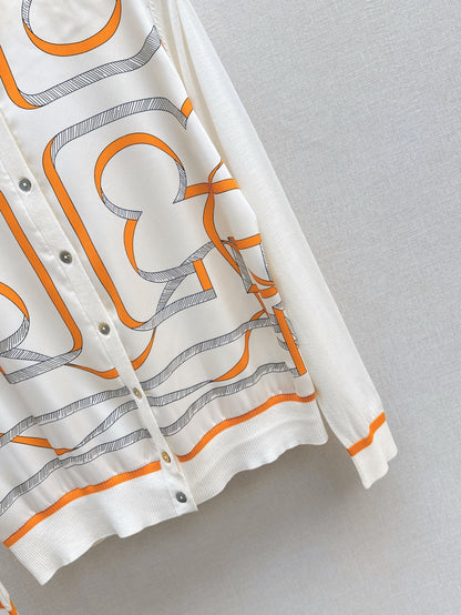 Herm 25ss printed cardigan
