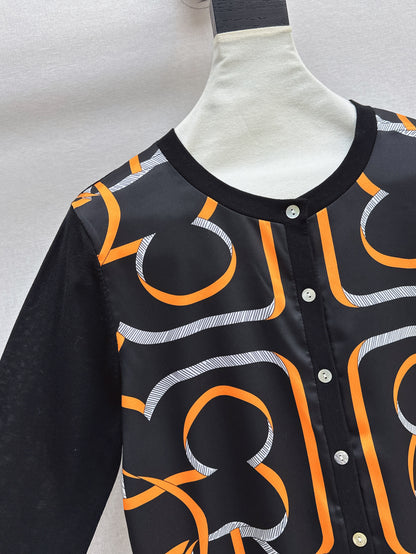 Herm 25ss printed cardigan