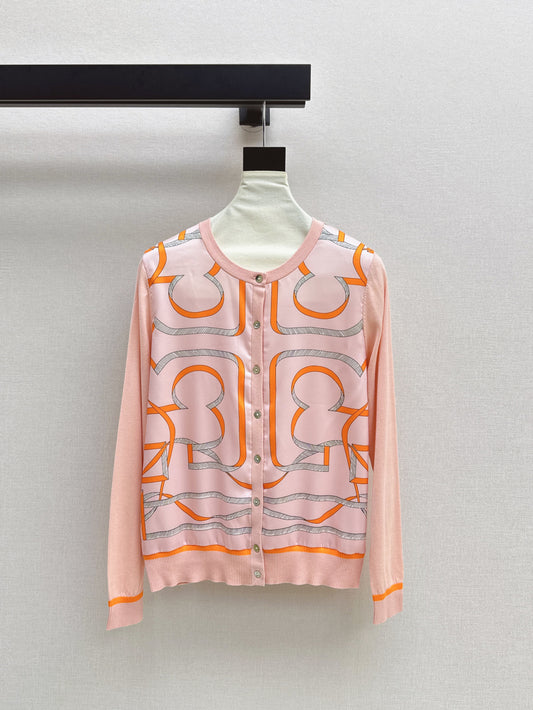 Herm 25ss printed cardigan