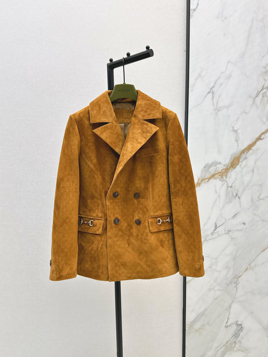Guc 25fw suede blazer