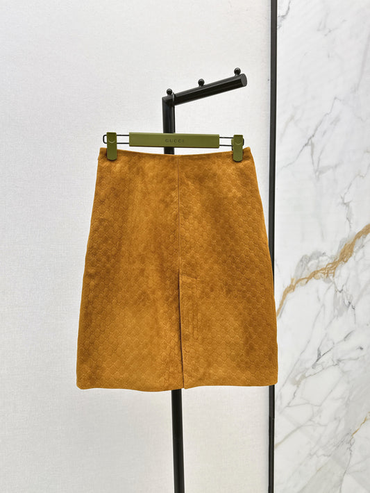 Guc 25fw suede skirt