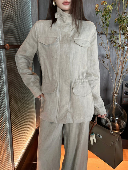 Loro 25fw linen jacket