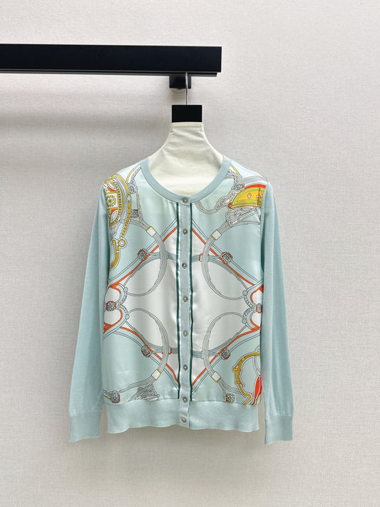 Herm 25fw printed cardigan