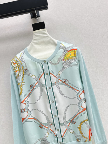 Herm 25fw printed cardigan