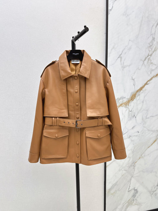 Saint lau 25fw leather coat