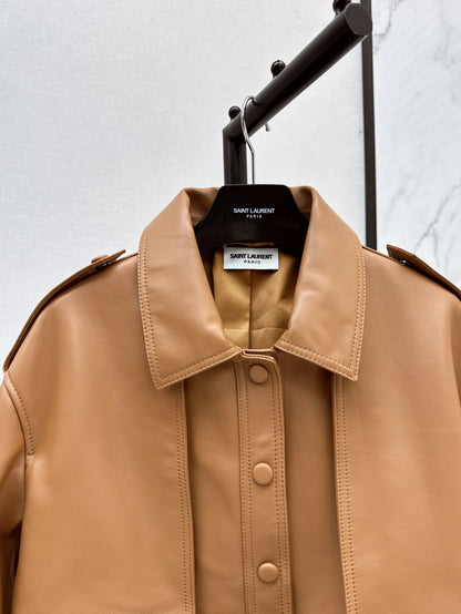 Saint lau 25fw leather coat