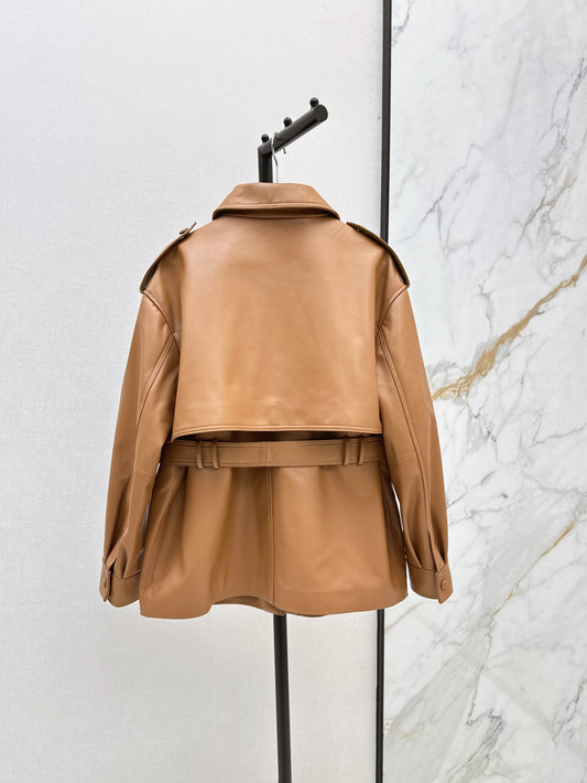 Saint lau 25fw leather coat
