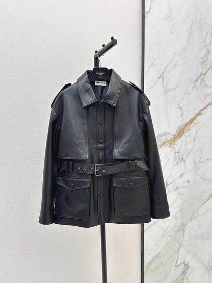 Saint lau 25fw leather coat