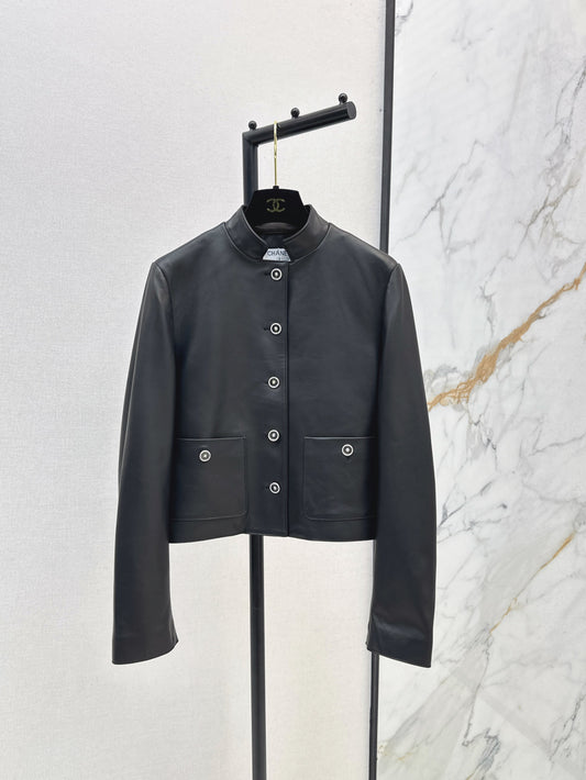 Chan 25fw leather jacket