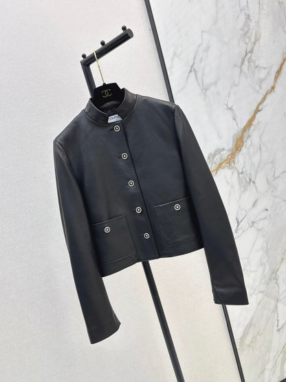 Chan 25fw leather jacket