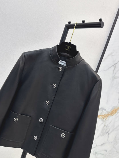 Chan 25fw leather jacket