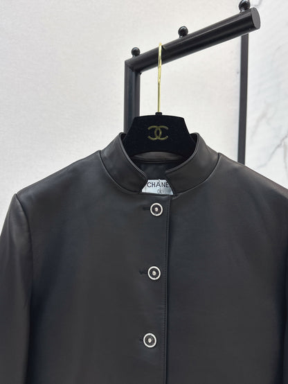 Chan 25fw leather jacket