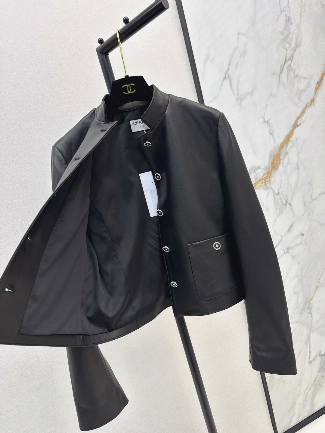 Chan 25fw leather jacket