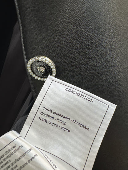 Chan 25fw leather jacket