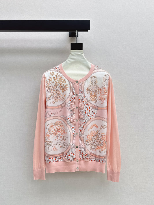 Herm 25fw printed cardigan