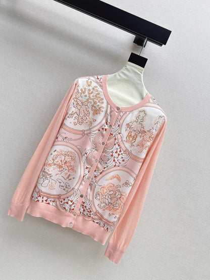 Herm 25fw printed cardigan