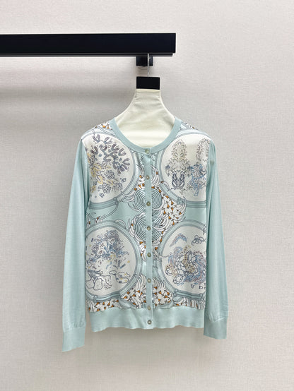 Herm 25fw printed cardigan