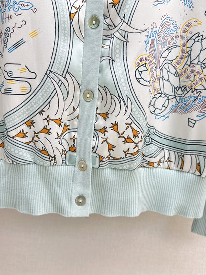 Herm 25fw printed cardigan