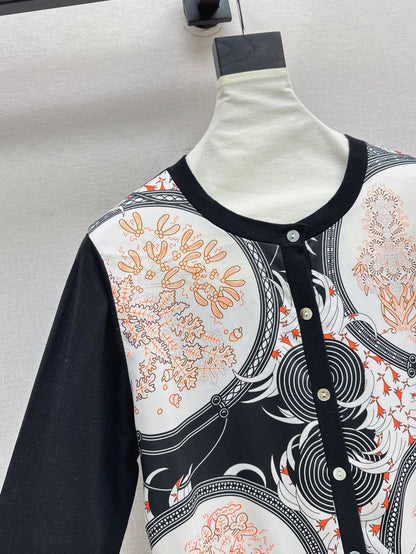 Herm 25fw printed cardigan