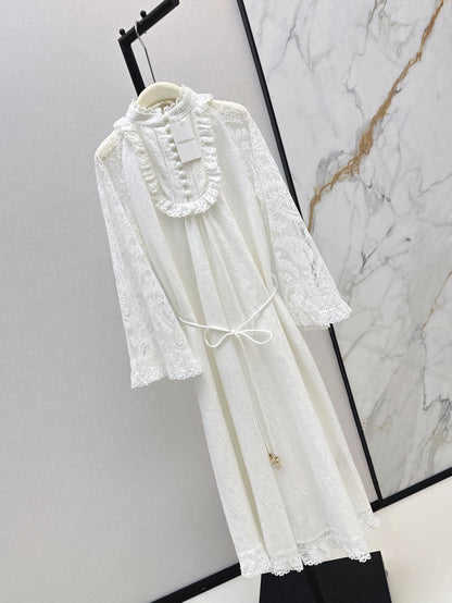 Zimm 25ss lace linen dress
